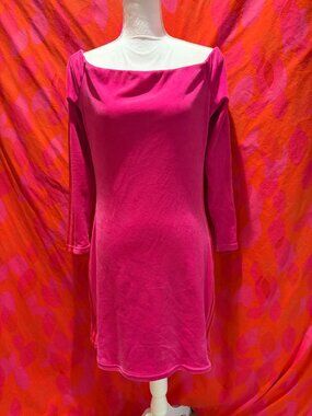 NWT XL Adidas x Ivy Park hot pink velour minidress with orange 3 stripes
